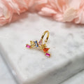 Earcuff Plata .925 Chapado en Oro 18K Zirconias Colores