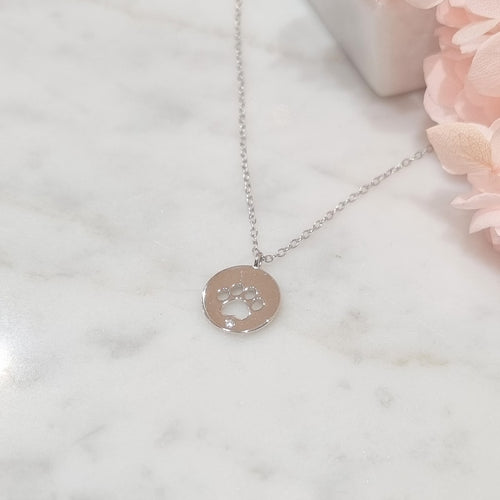 Collar Plata .925 Huella Circular