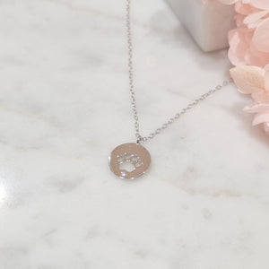 Collar Plata .925 Huella Circular