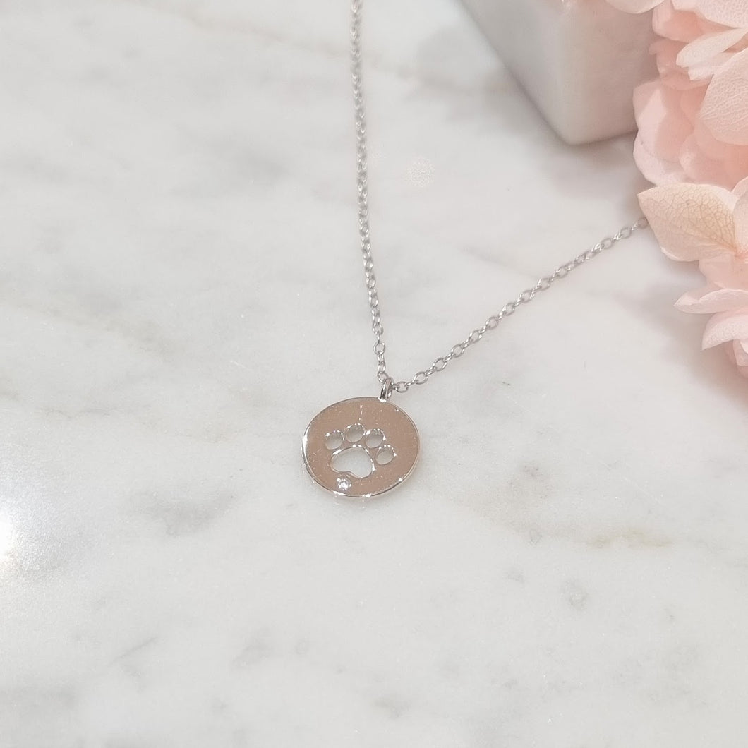 Collar Plata .925 Huella Circular