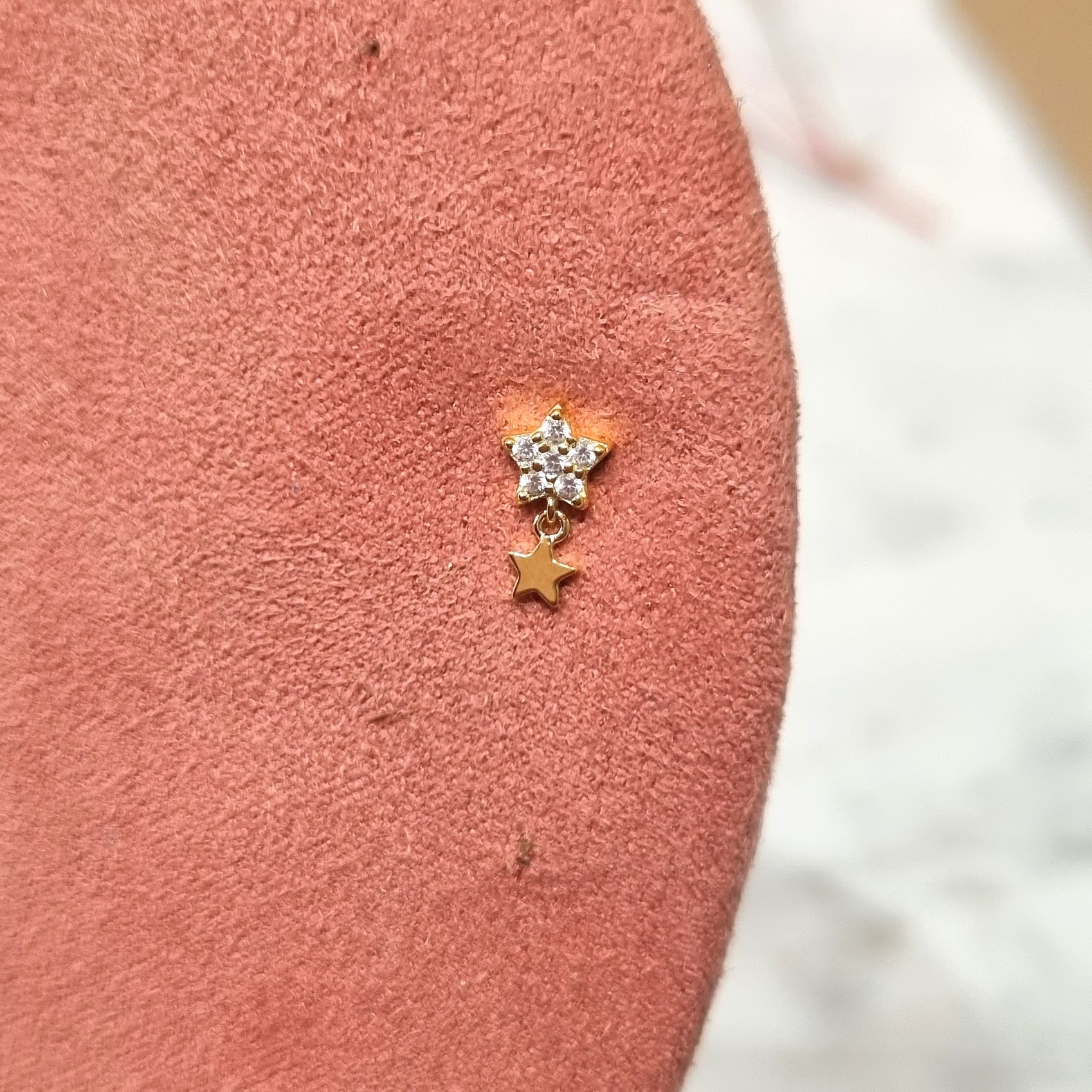 Piercing Plata 925 chapado de Oro 24K Estrellita