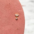 Piercing Plata 925 chapado de Oro 24K 3 Hojitas