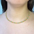 Collar Chapa de Oro Esmaltado Multicolor