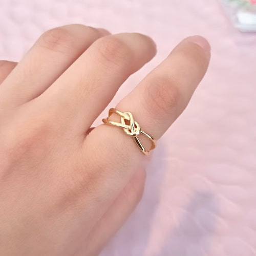 Anillo Chapa de Oro Nudo