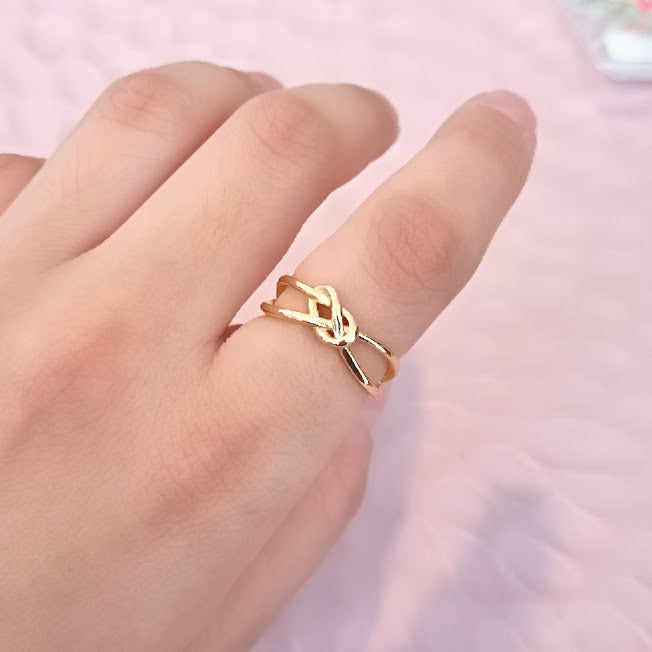 Anillo Chapa de Oro Nudo