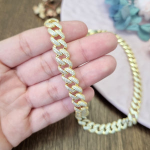 Collar Oro Laminado Zirconias Completo