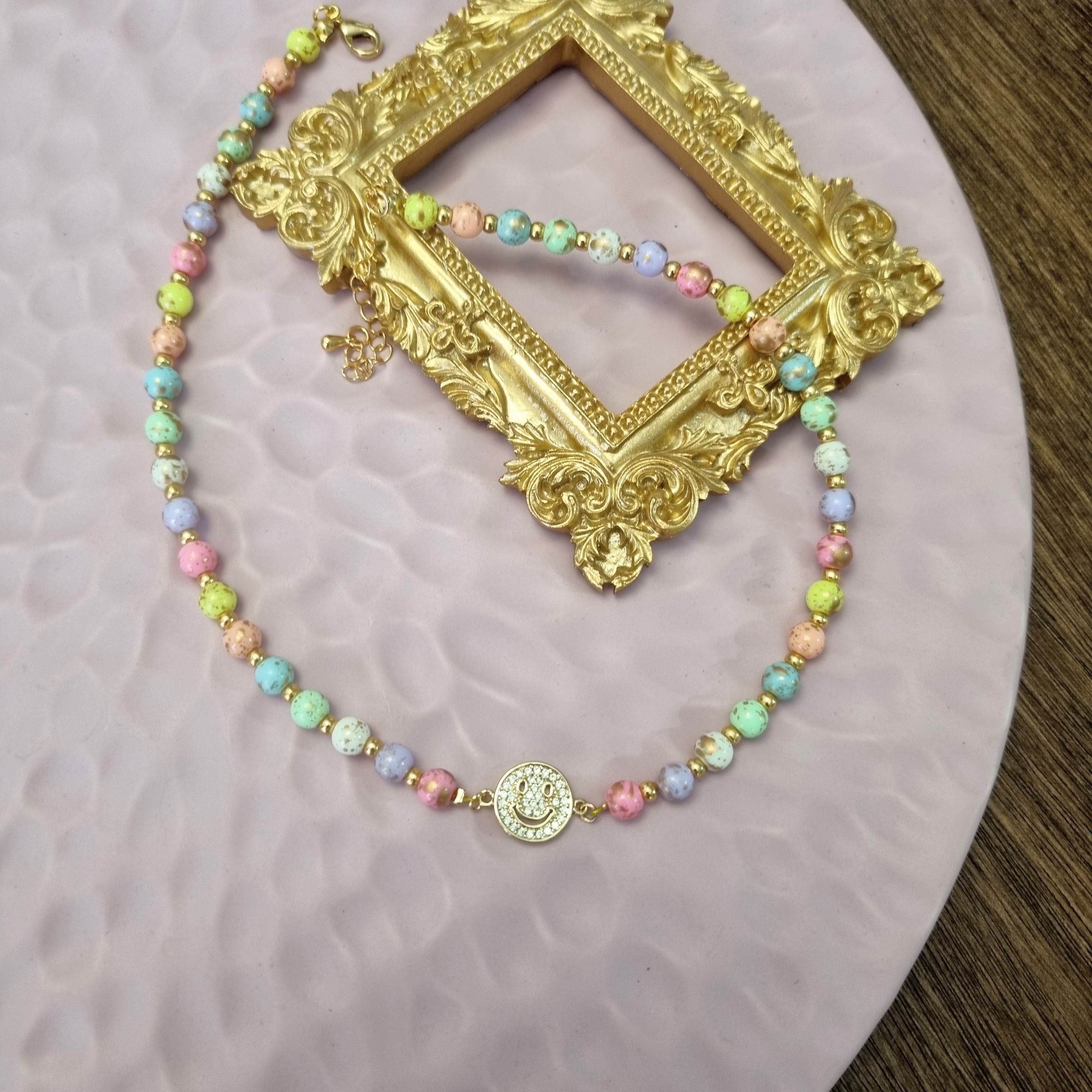 Choker Chapa de Oro Happy Multicolor