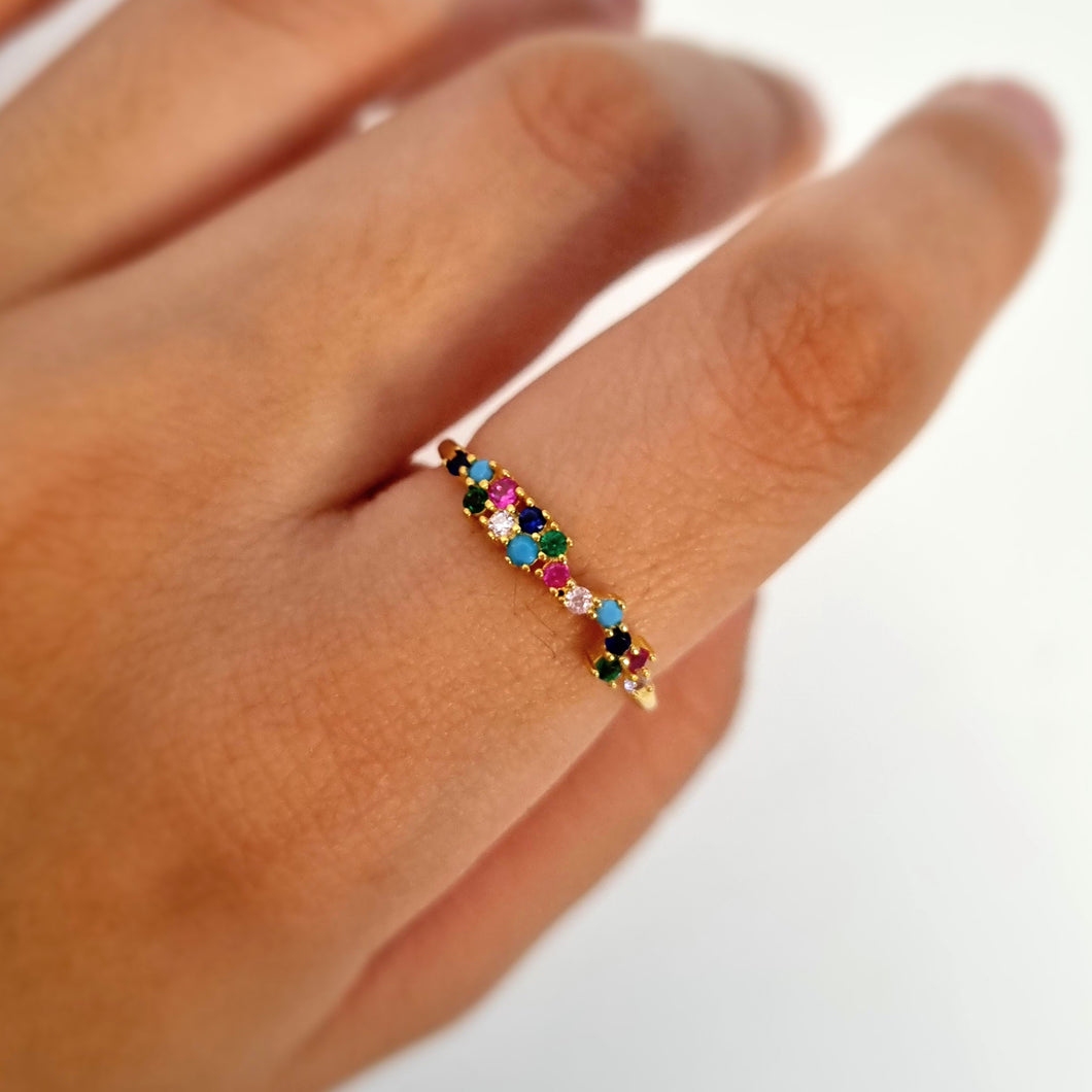 Anillo Dorado Plata .925 Chapado en Oro colores