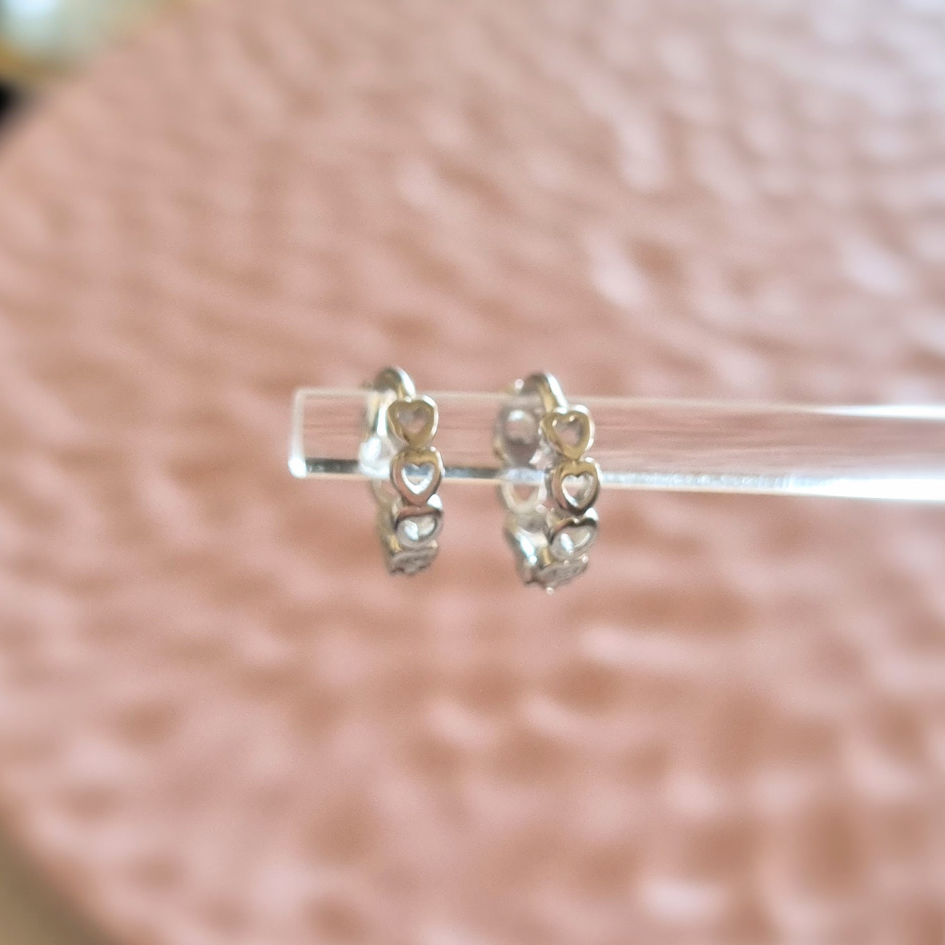 Huggies Plata .925 Corazones