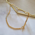Collar Dorado Acero con Crist