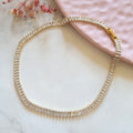 Choker Dorado Acero Baguette