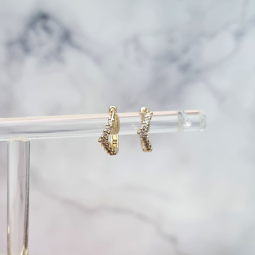 Aretes Chapa de Oro Pico