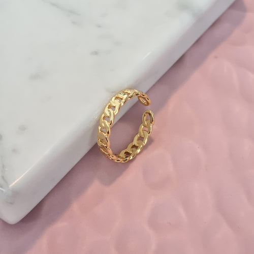 Anillo Acero Inoxidable Eslabon Ajustable