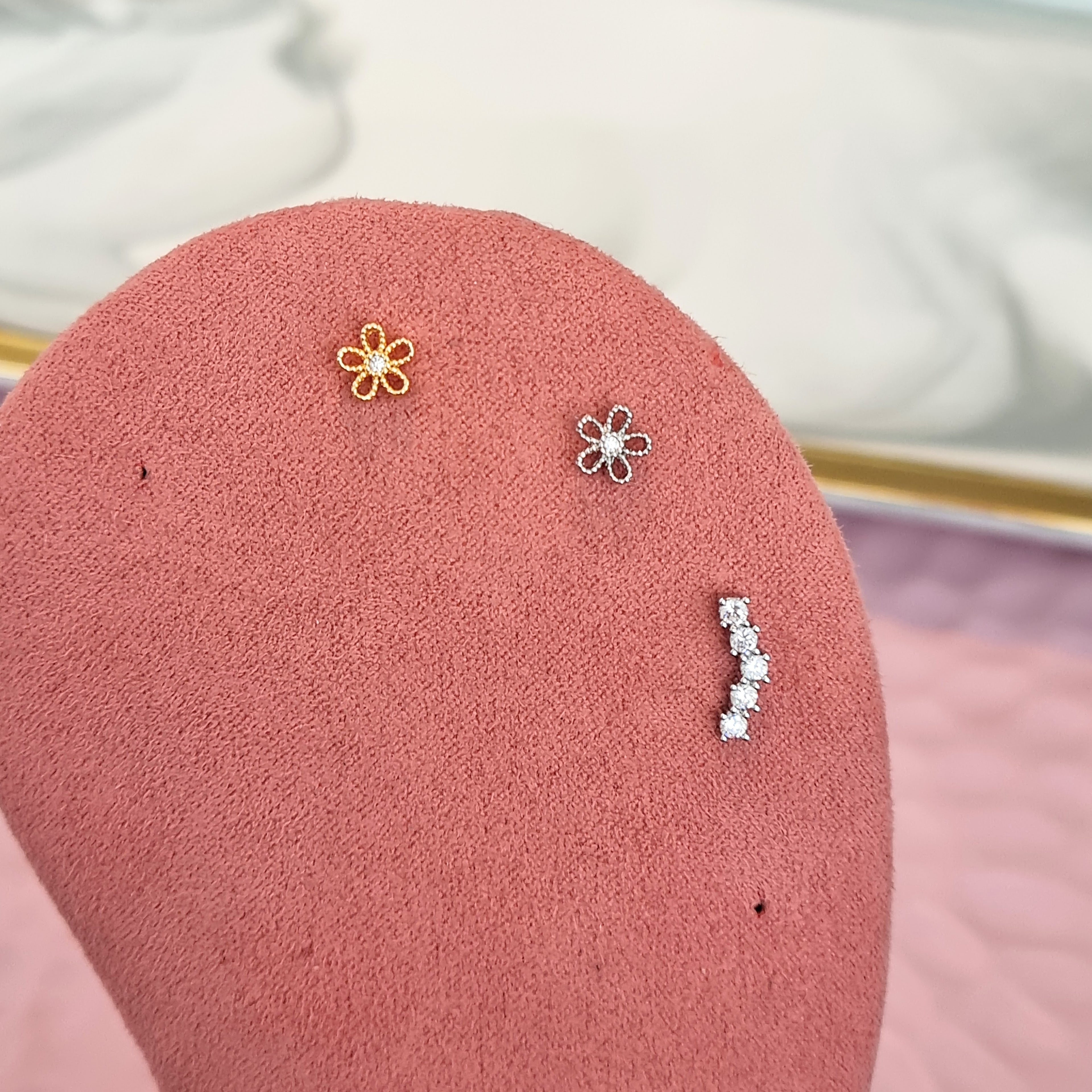 Piercing Acero Inoxidable Flor