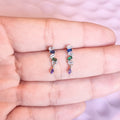Aretes Plata 925 Chapa de Oro Colores