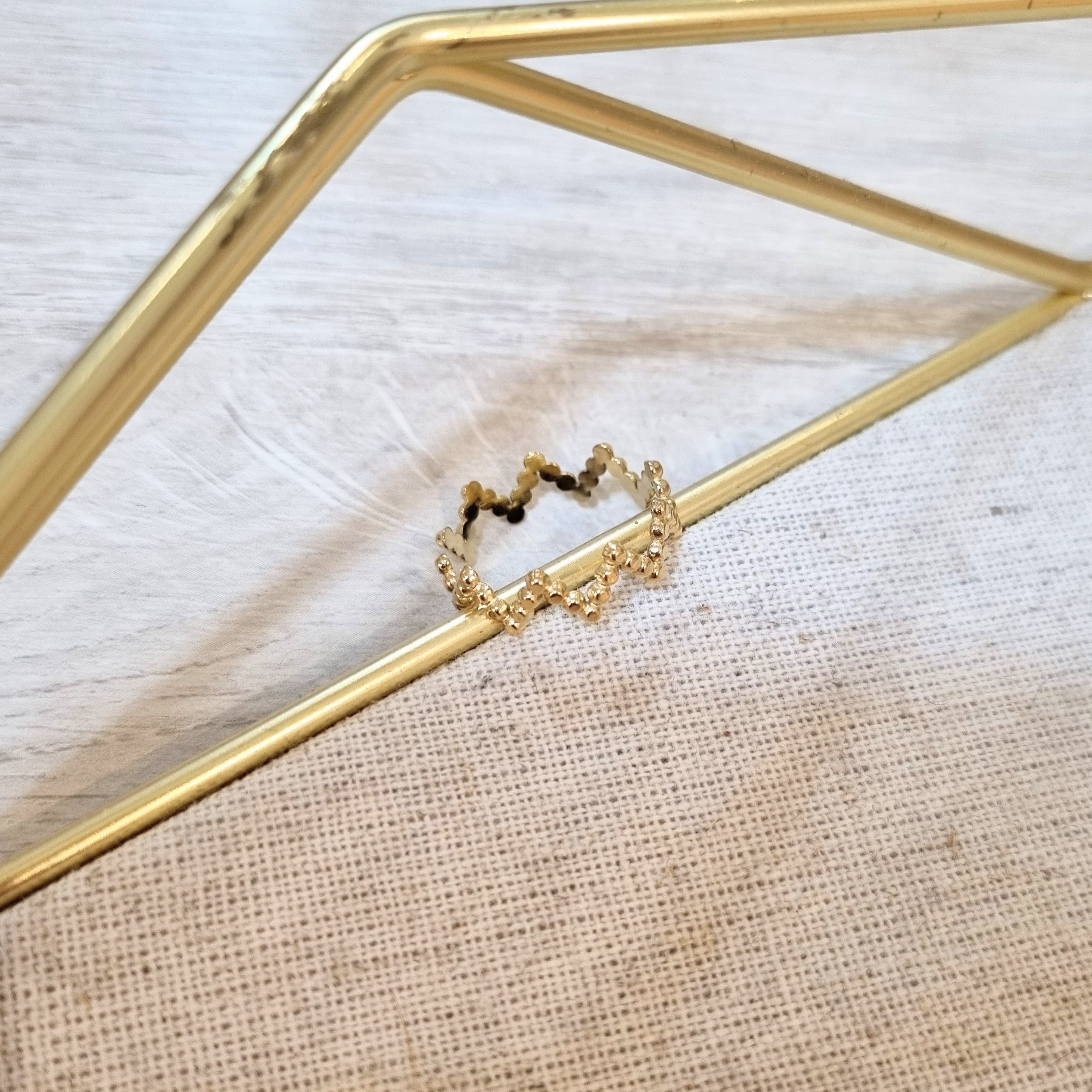 Anillo Acero Inoxidable Zigzag