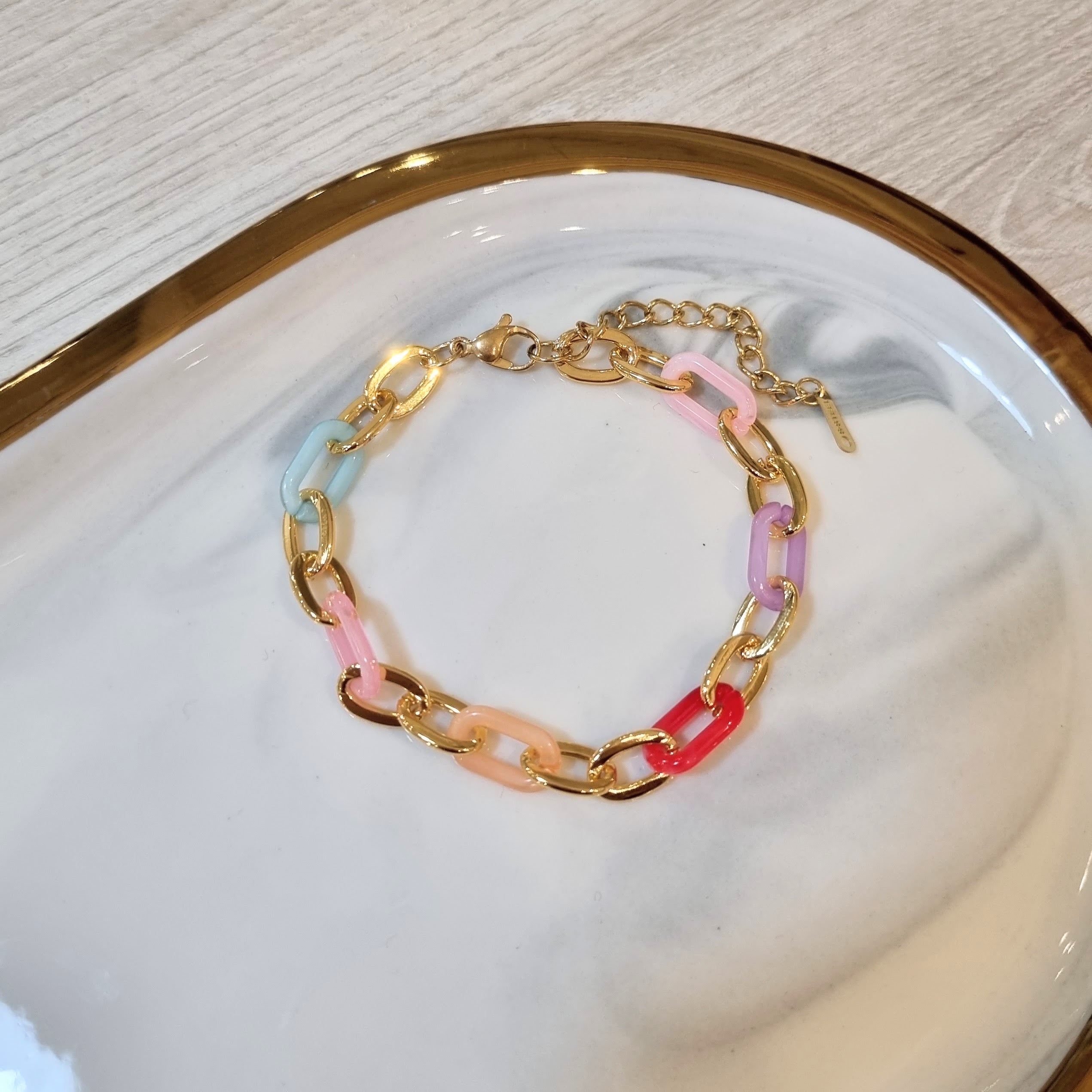 Pulsera Acero Inoxidable Acrilico