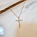 Collar Acero Inoxidable Cruz Multicolor