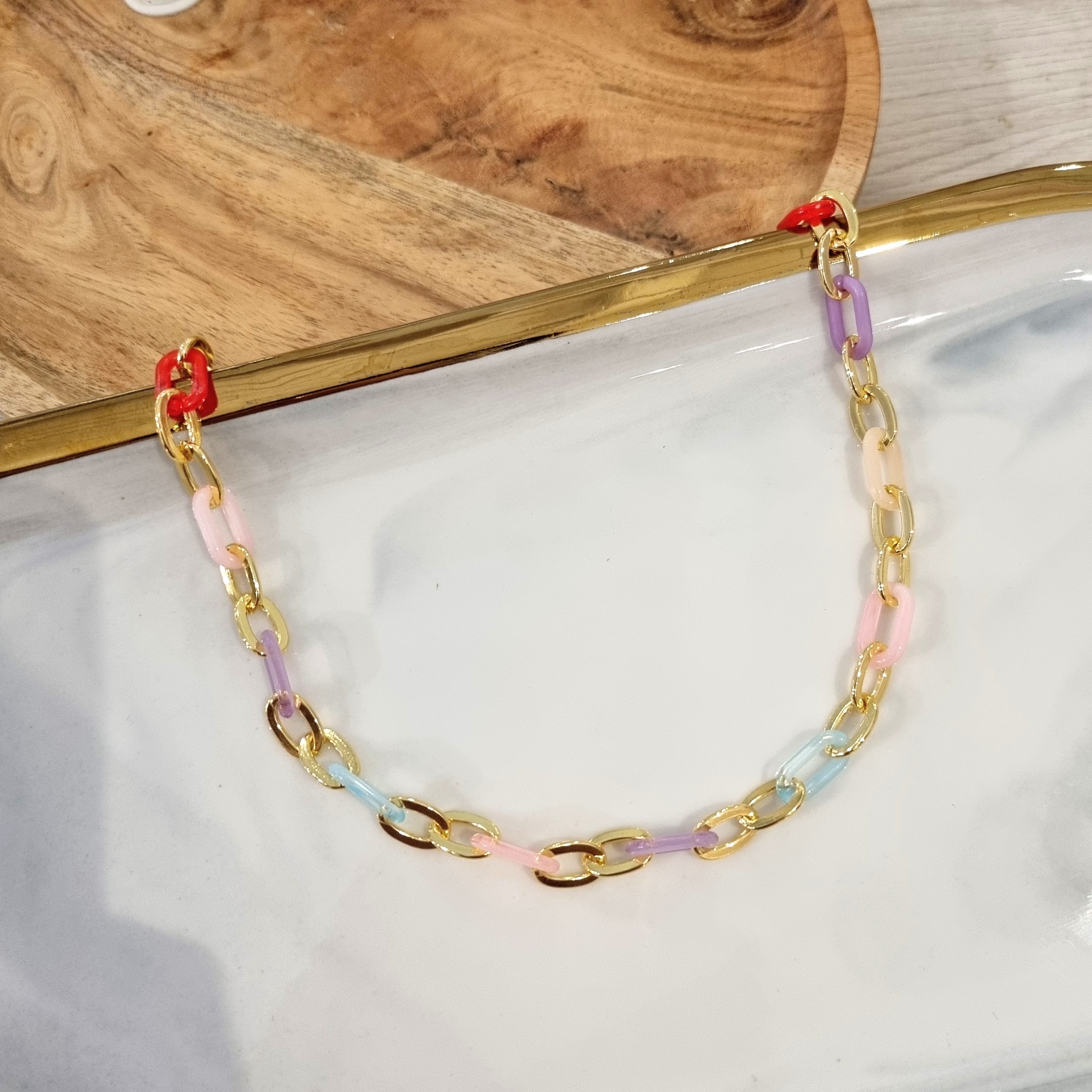 Collar Acero Inoxidable con Acrilico