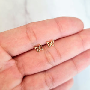 Aretes Acero inoxidable Mariposa Mini
