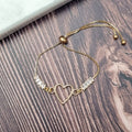 Pulsera Chapa de Oro Ajustable Corazon