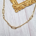 Collar Acero Inoxidable con Eslabones y Zirc
