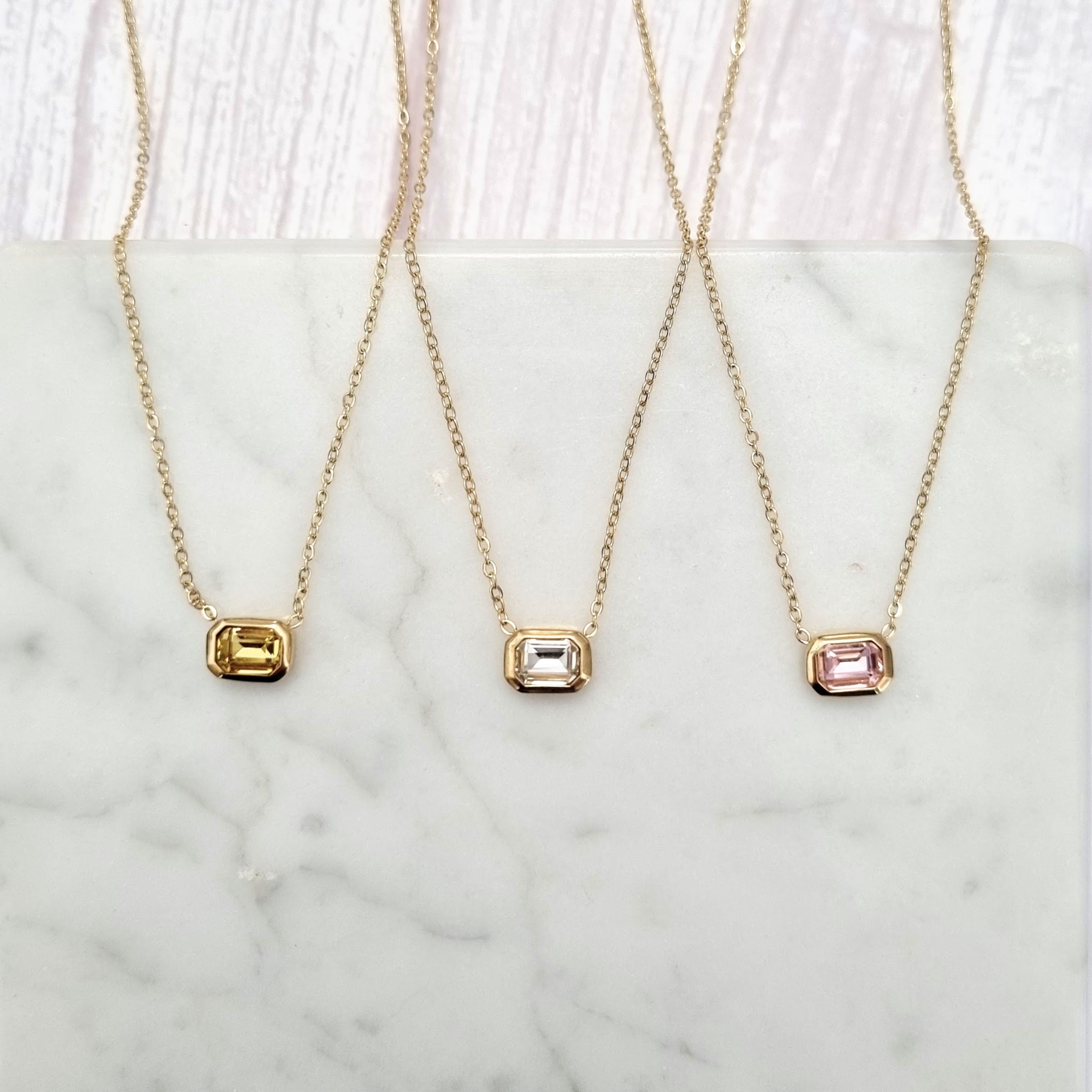 Collar Acero Inoxidable Rectangular Colores