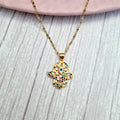 Collar Acero Inoxidable Manita Colores