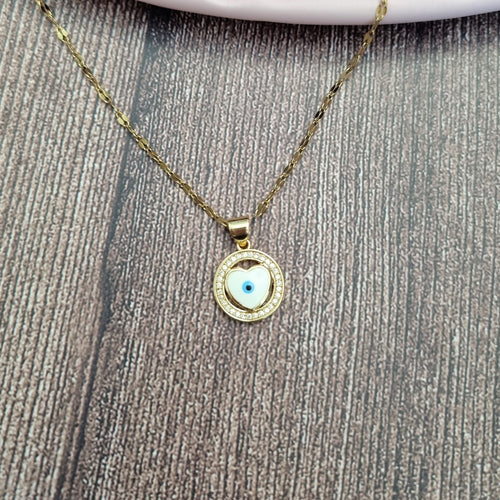 Collar Acero Inoxidable Ojito Corazon