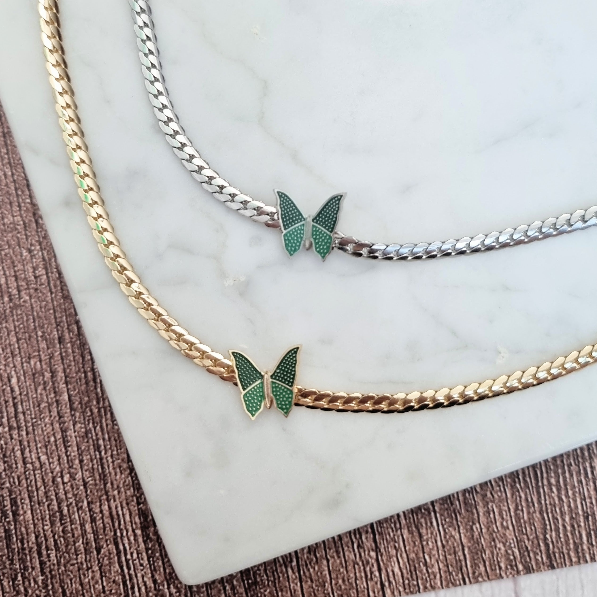 Choker Acero Inoxidable Mariposa