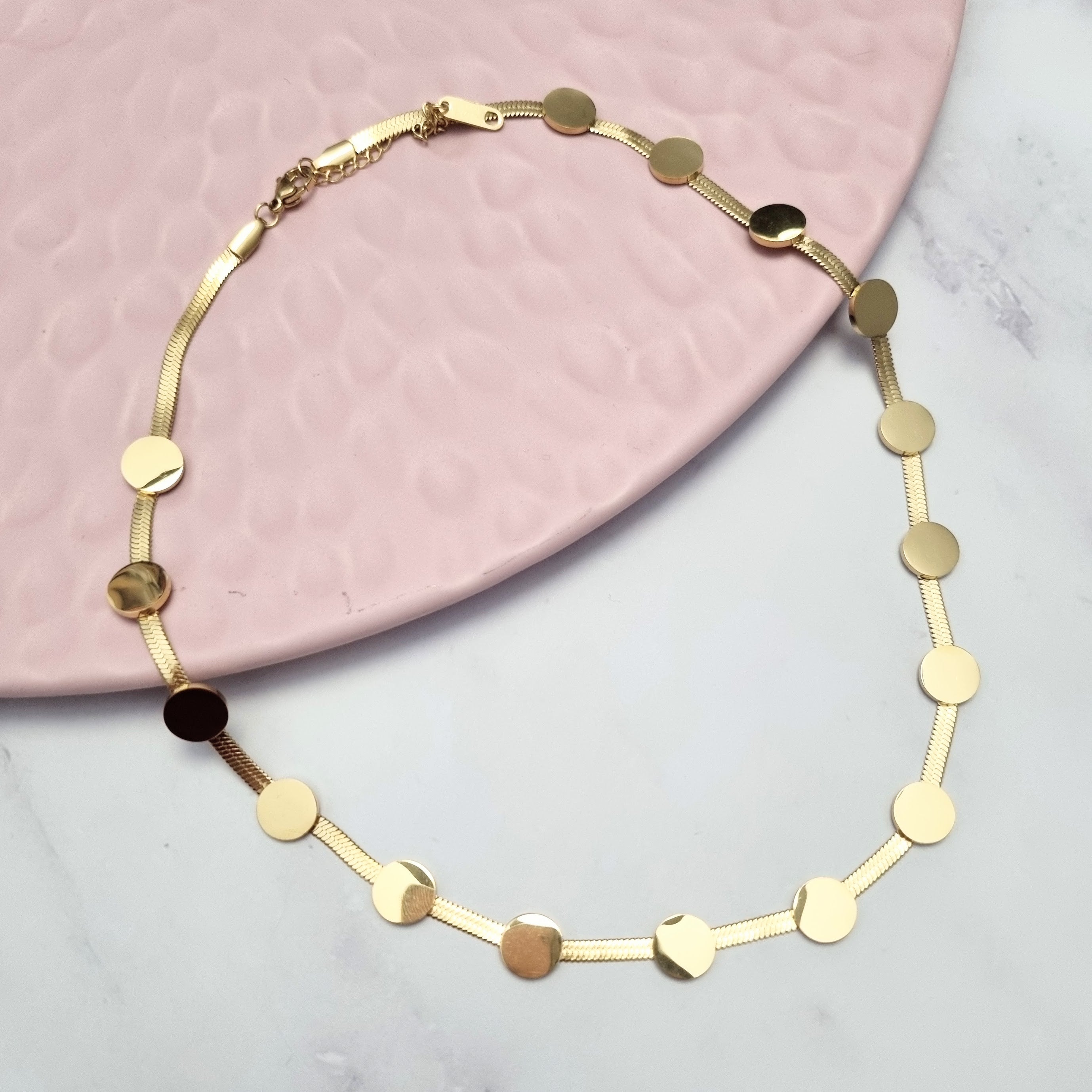 Collar Acero Inoxidable Circulos