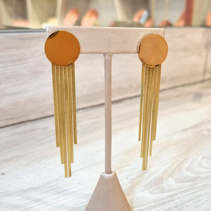 Aretes Acero Inoxidable Circulo y Cadenas