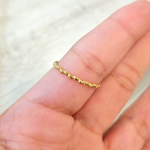 Anillo Acero Inoxidable Bolitas