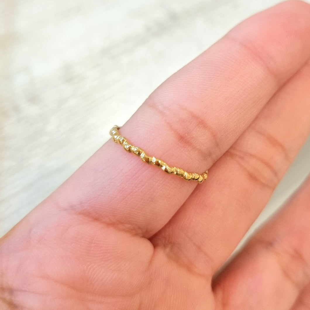 Anillo Acero Inoxidable Bolitas