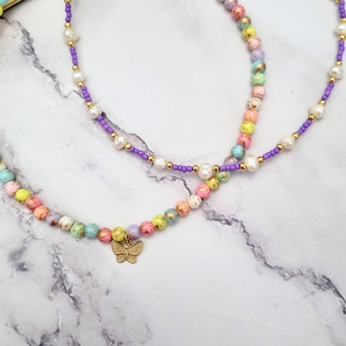Collar Acero Inoxidable y Chaquira