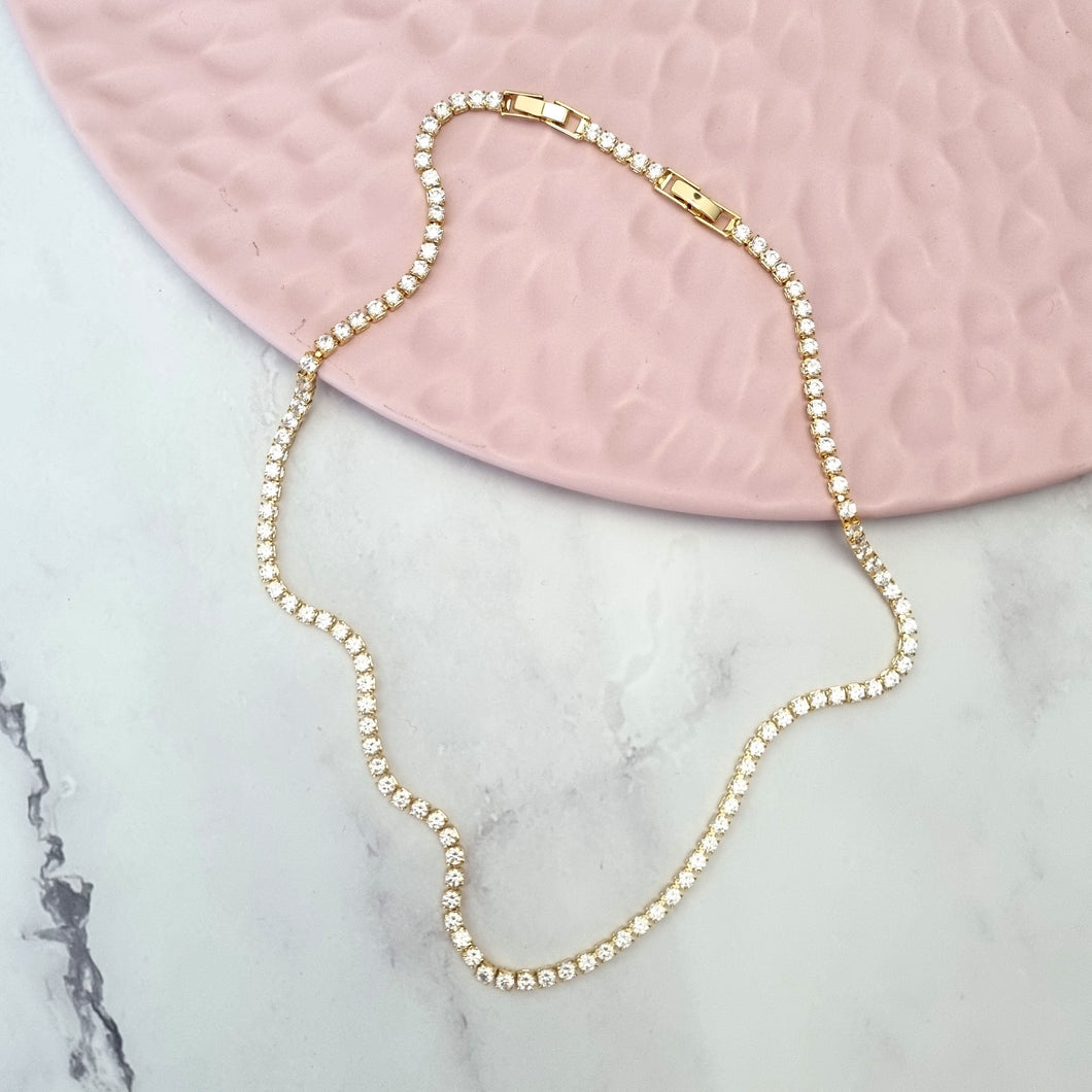 Collar Acero Inoxidable Zirconias Tenis