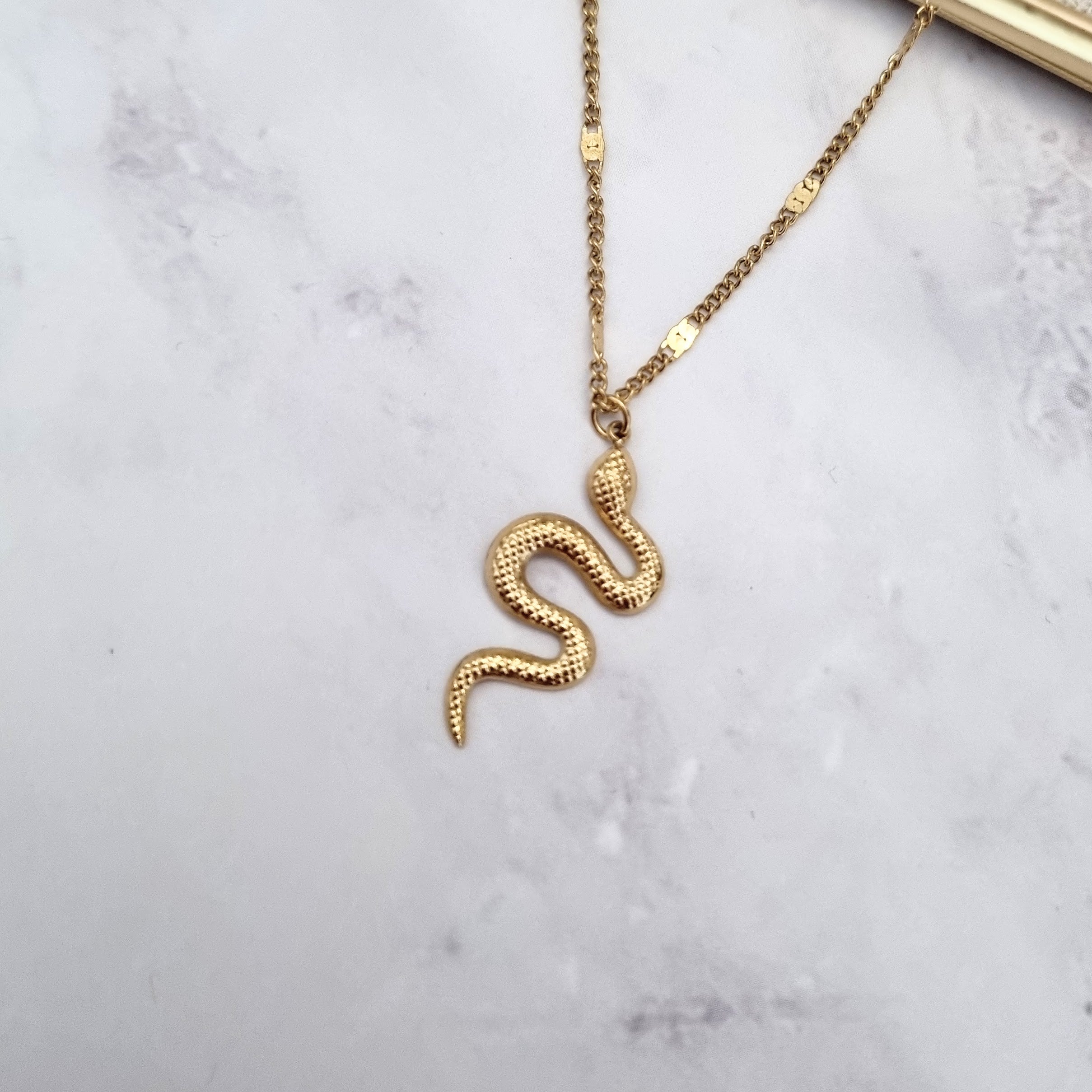 Collar Acero Inoxidable Serpiente