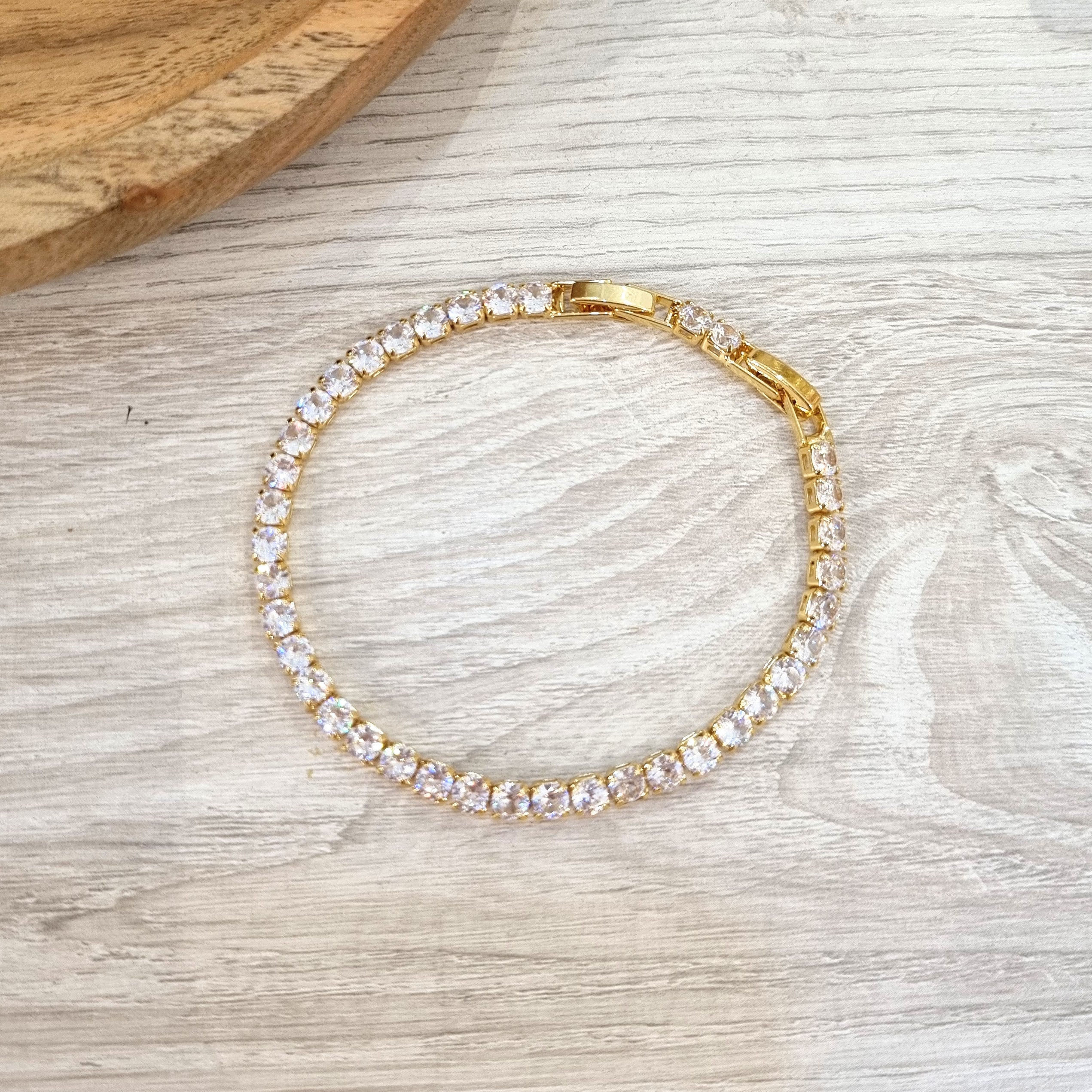 Pulsera Acero Inoxidable Tenis Zirconia