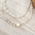 Collar Chapa de Oro y Perlas