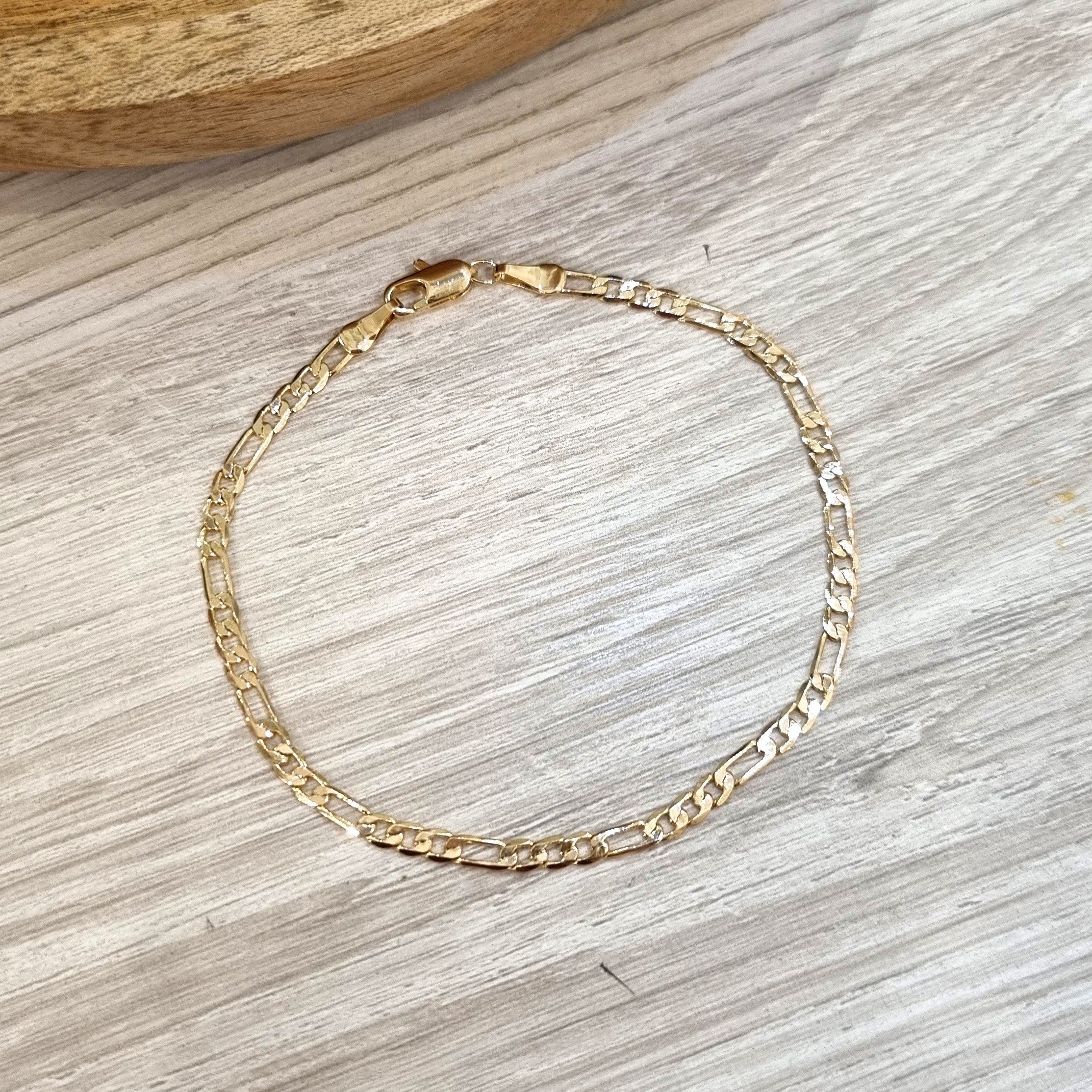 Pulsera Oro Laminado Eslabones