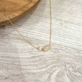 Collar Plata 925 con Chapa de Oro Eslabon Crist