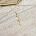 Collar Plata 925 con Chapa de Oro Estrellas