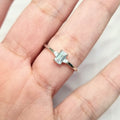 Anillo Plata 925 Baguette y 2 Circ