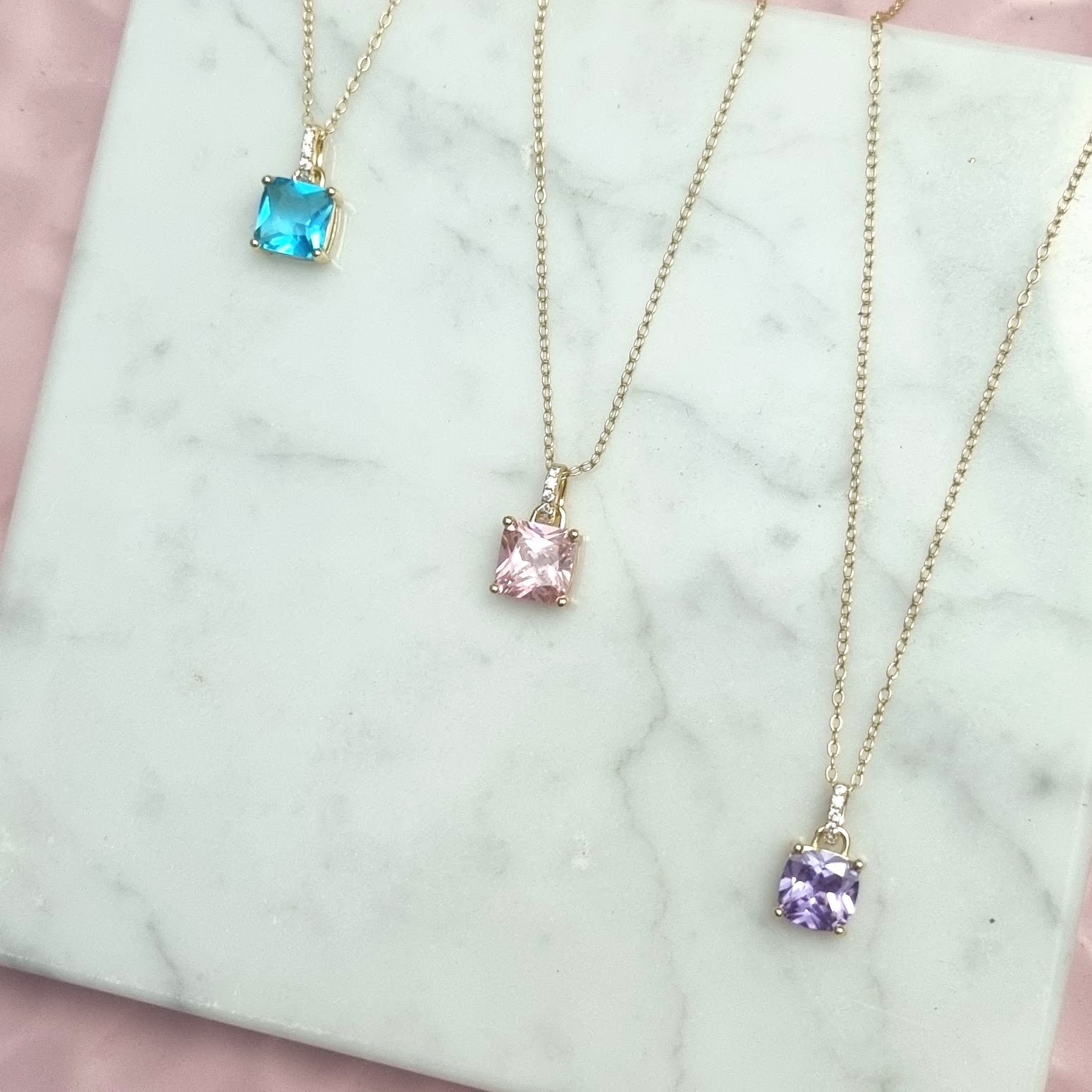 Collar Plata 925 con Chapa de Oro Cuadro