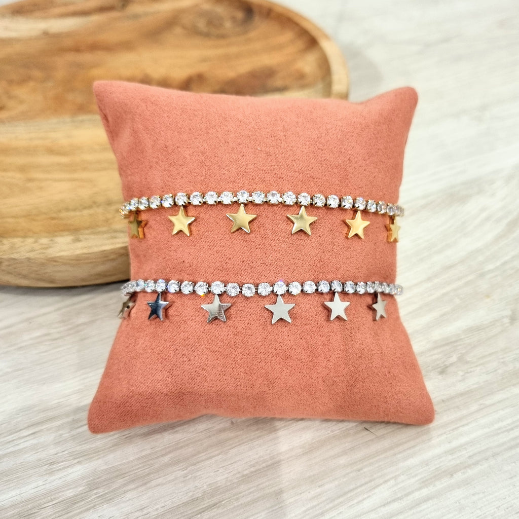 Pulsera Acero Inoxidable Estrellas