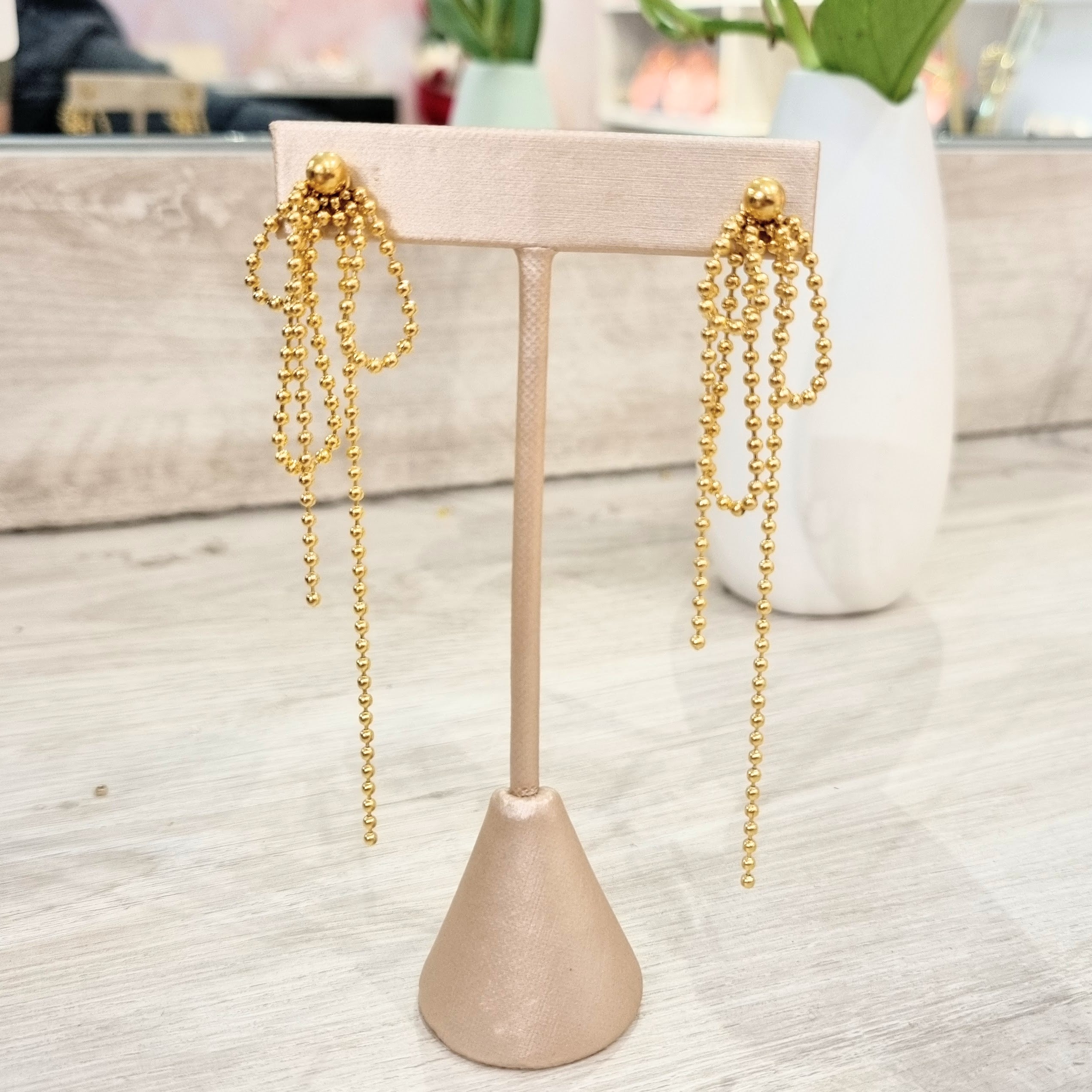 Aretes Acero Inoxidable Moño Bolitas