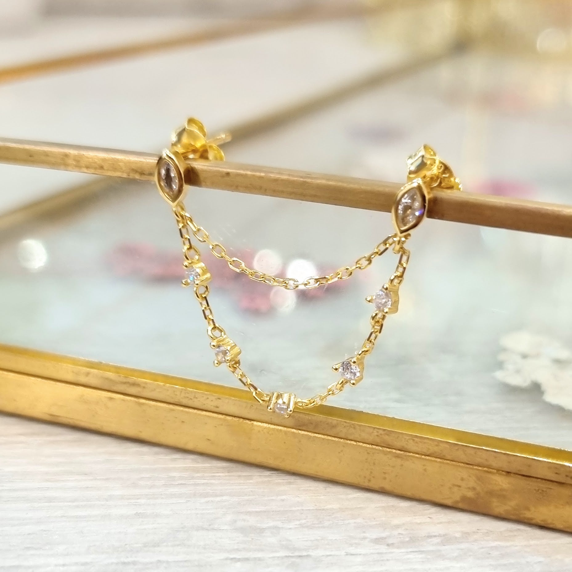 Piercing Plata 925 con Chapa de Plata Doble