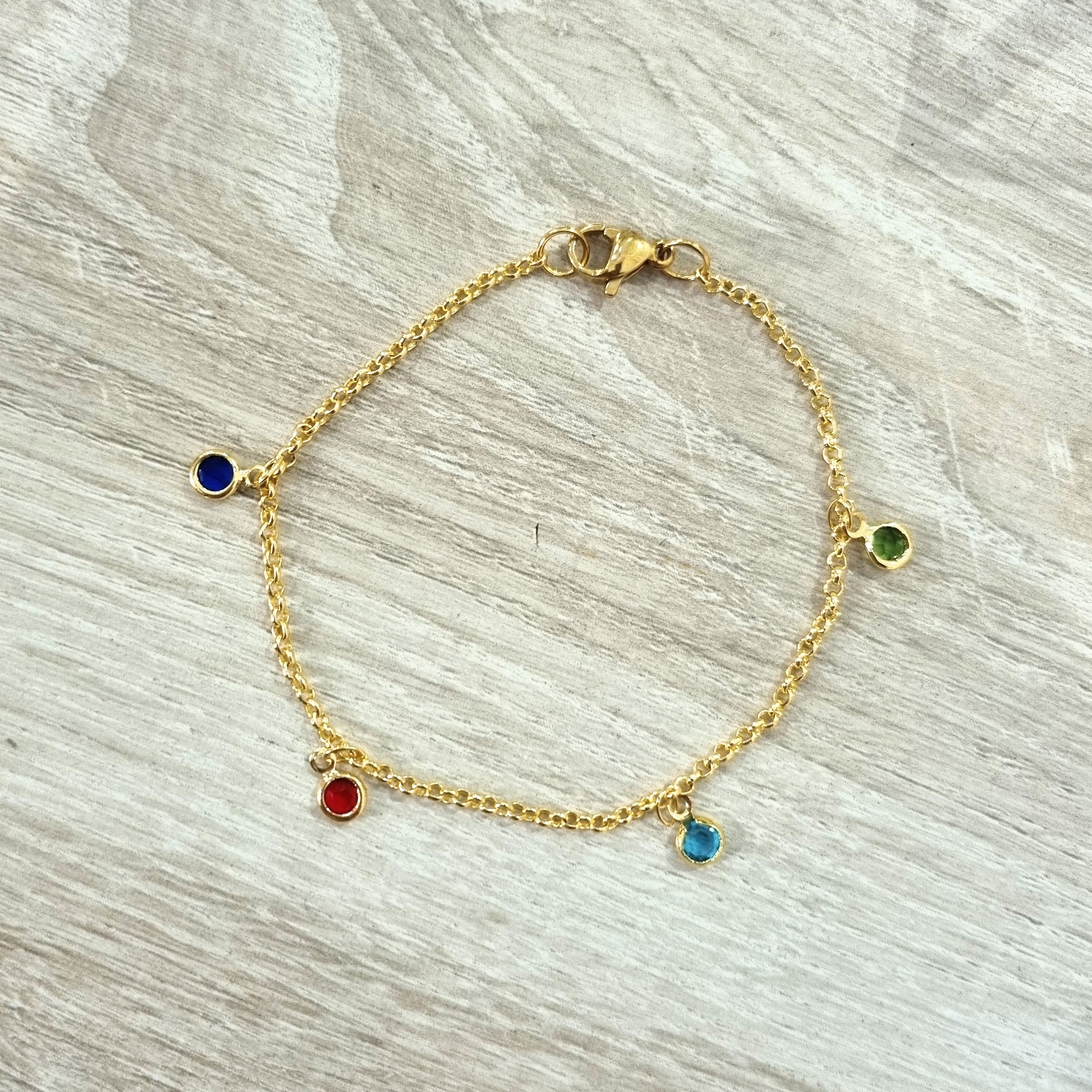 Pulsera Chapa de Oro Colores