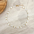 Collar Chapa de Oro con Estrellas Madre Perla
