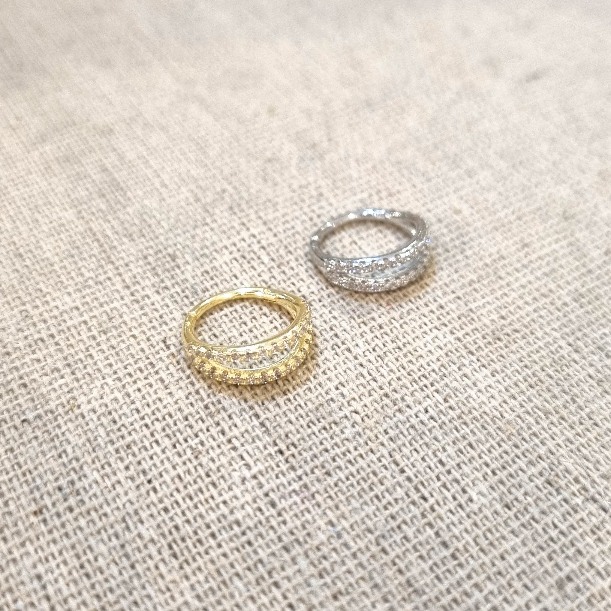 Piercing Plata 925 Doble Zirc